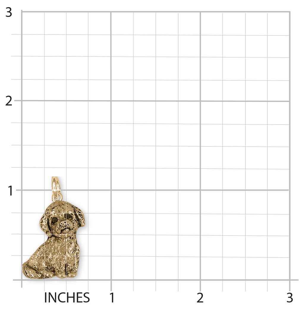 Poochon Charm 14k Yellow Gold Handmade Bichapoo Jewelry PC1-CG