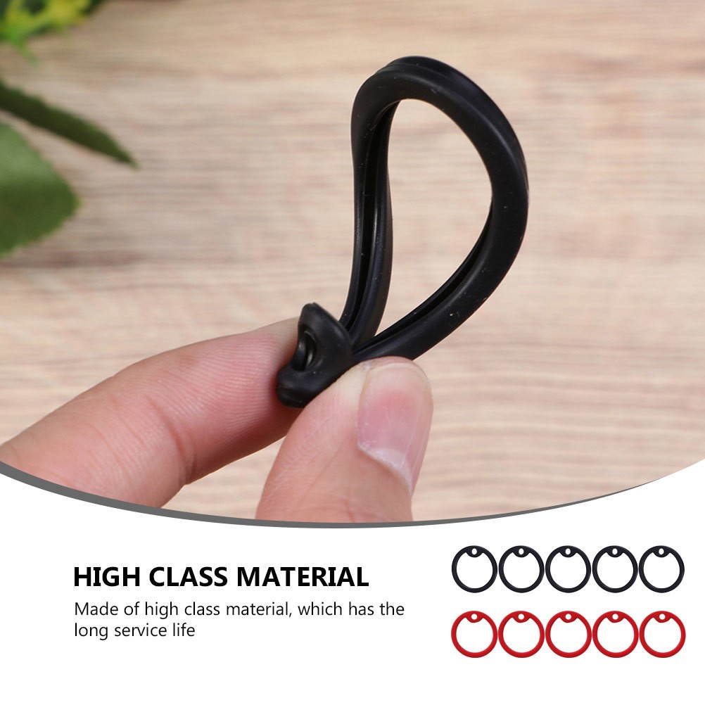 10 Pcs Dog Id Tag Hoop Silicone Accessories for Small