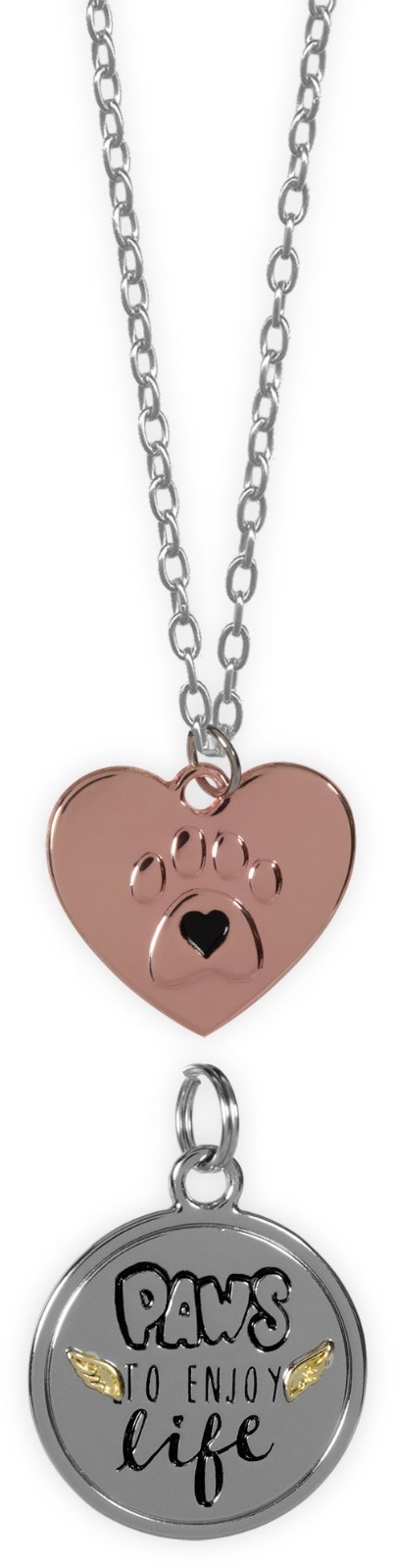 Best Friend Puppy Pendant Necklace & Rescue Dog Pet Charm / PAWS TO ENJOY LIFE