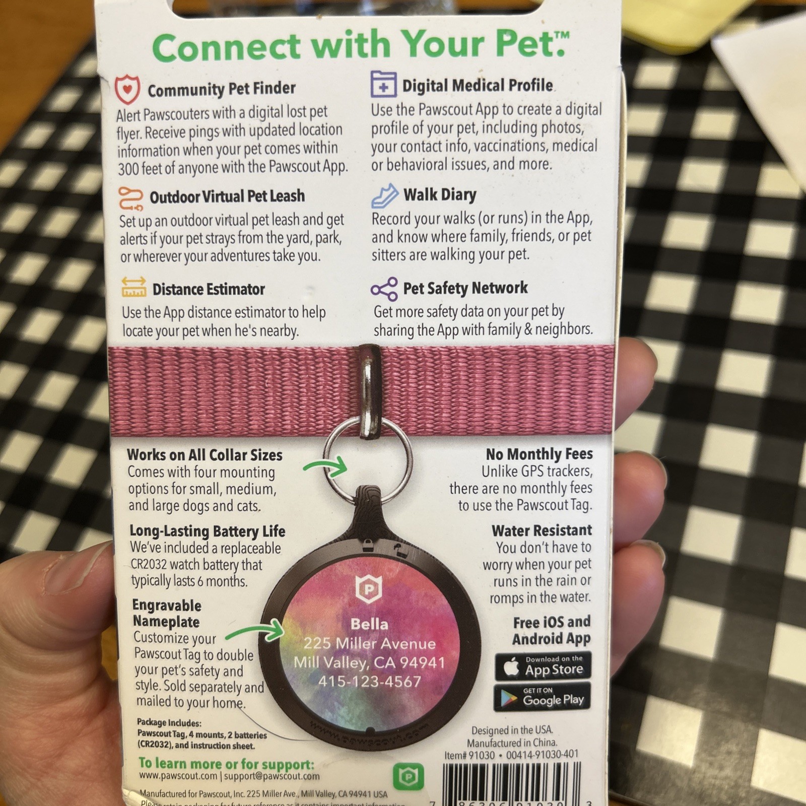 Pawscout The Smarter Pet Tag Community Pet Finder Connects To Your Phone NEW