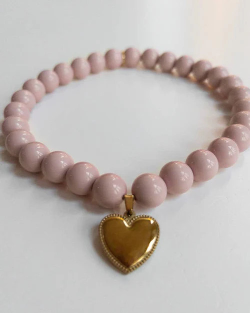 NWT FURB POLISHED PUP BLUSH BEADED DOG NECKLACE