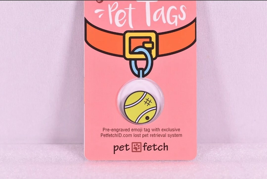 Pet Fetch Smart Pet Tags Lost Pet Retrieval System ” # Tennis Ball “