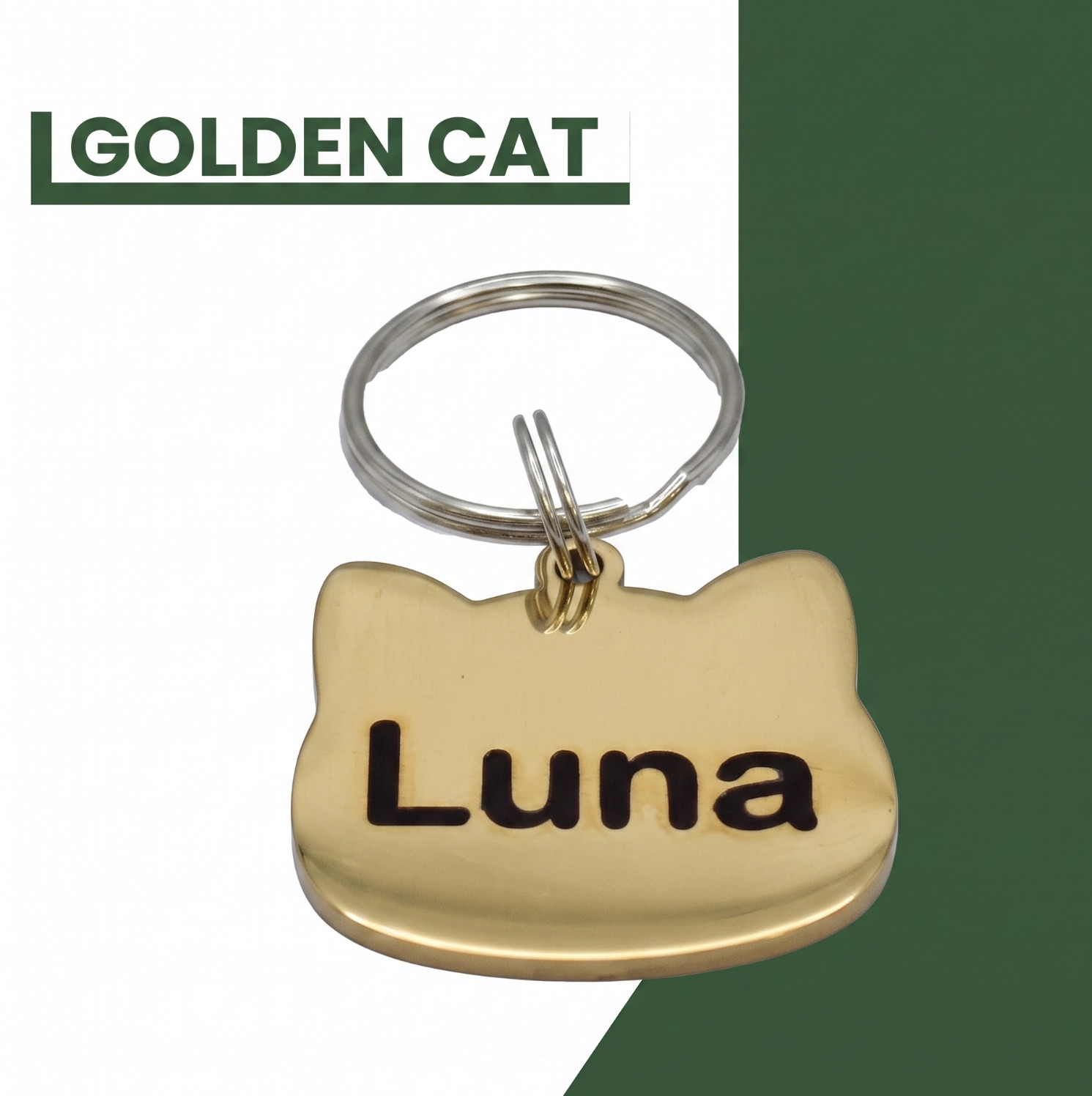 CUSTOM Deep Engraved Pet CAT ID Stainless Steel DOG ID Tag Lifetime Warranty *