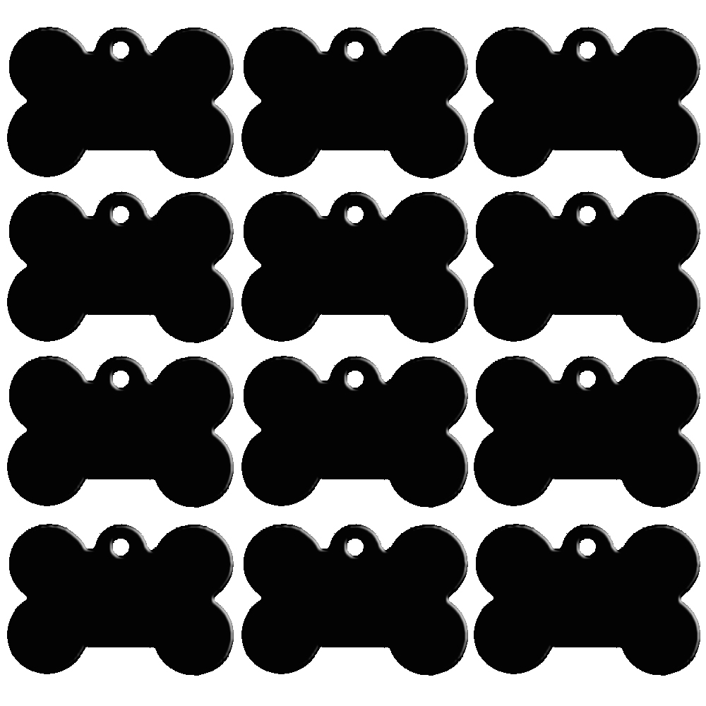100pcs Wholesale Blank Aluminum Bone Dog Tags Personalized Cat Dog Name ID Tag