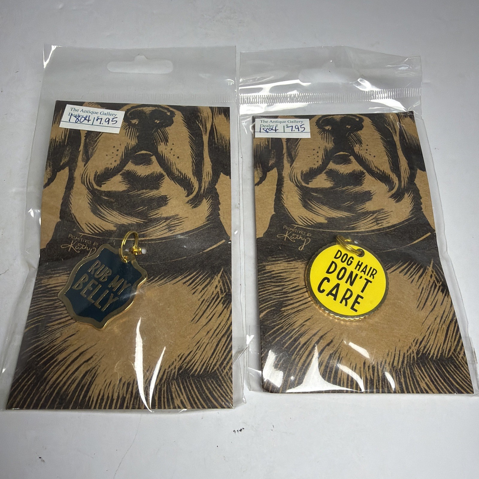 Primitives By Kathy Pet Charms Rub My Belly & Dog Hair Don’t Care Set