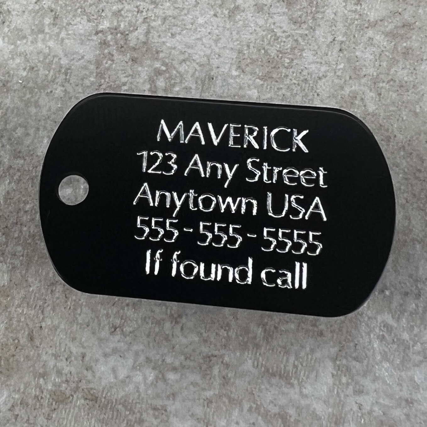 Custom Engraved Tags Personalized Luggage Tag MINI MILITARY Dog Tag MINI BLACK