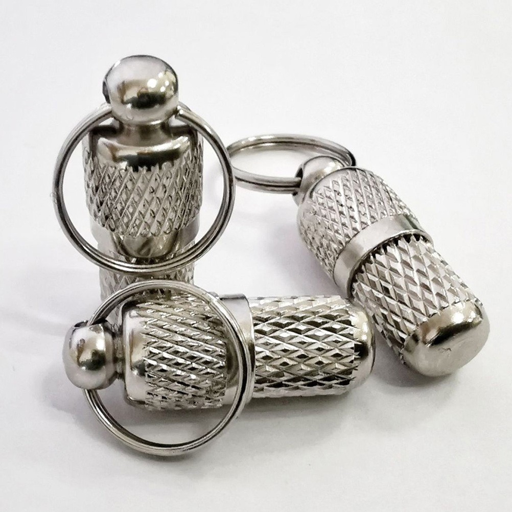 6Pcs Reusable Pet Id Tubes Silver Brass Collar Tags for Dog Cat Safety