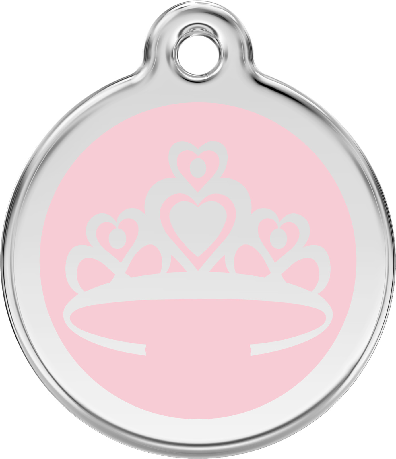 Stainless Steel Red Dingo Crown Dog Tag ID Red Purple Blue Green Pink Yellow