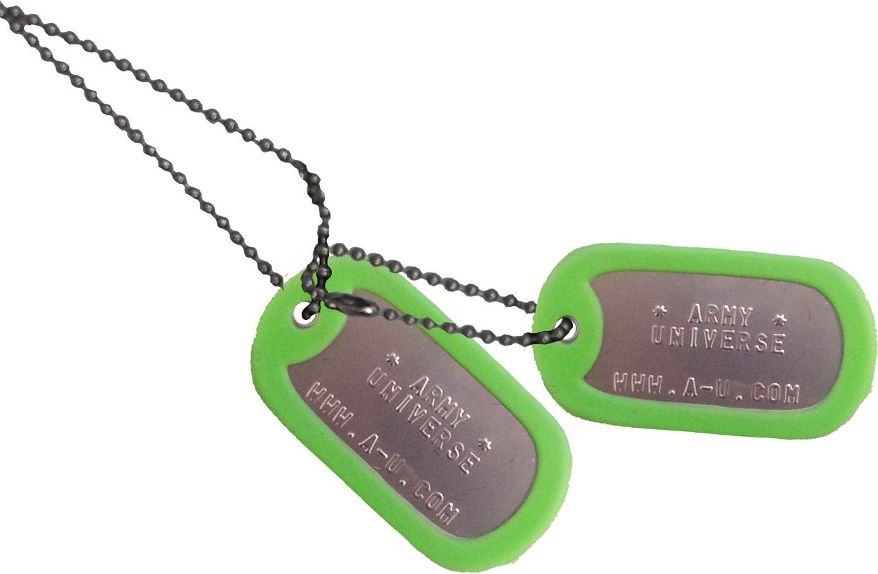 US Military Dog Tag Set ID Matte Metal ID Dog Tags Necklace Complete Set