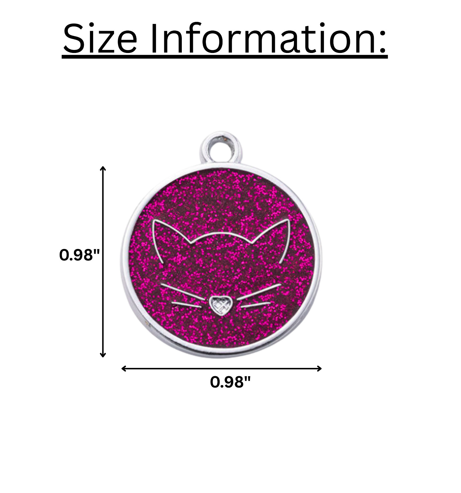 PET ID TAG CUSTOM ENGRAVED PERSONALIZED CAT TAG Glitter Cat Tags