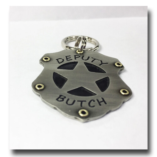 Deputy Marshall Police Badge Dog Tag ID-Pet ID Dog Name Tag Free Engraving