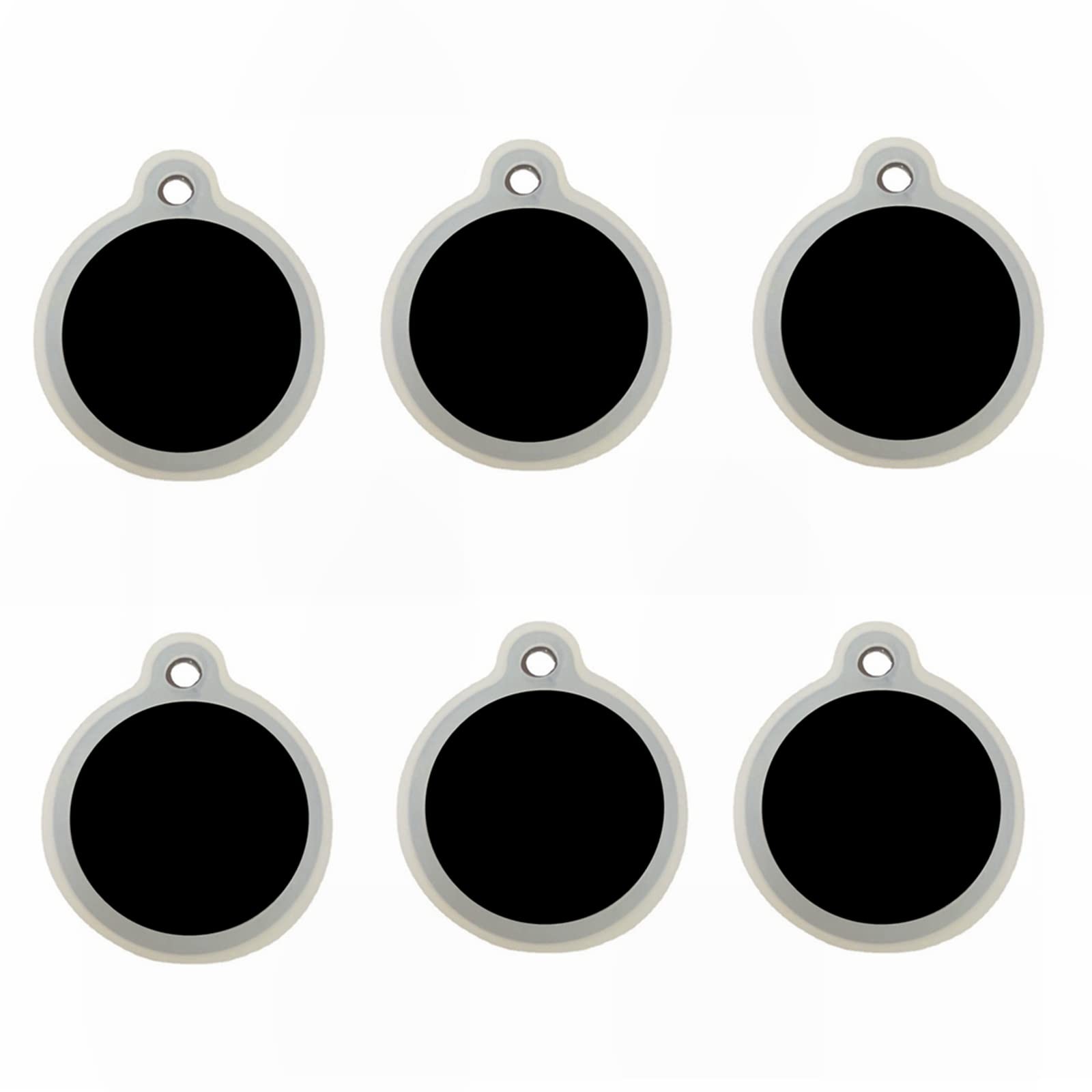 Dog Tag Silencer, Extra Large Silicone Round Protector for Pet ID Tags, 6 Pie…