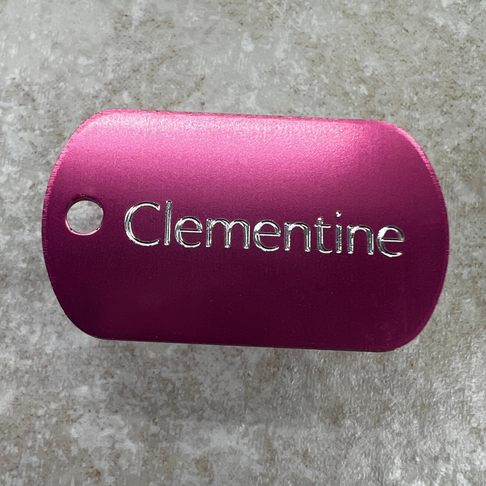 Custom Engraved Tags Personalized Luggage Tag MINI MILITARY Dog Tag MINI PINK