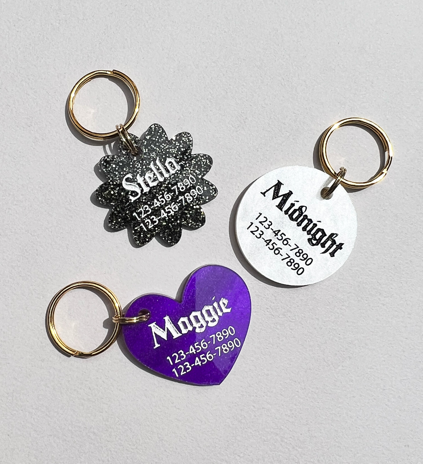 Unique Gothic Pet ID Tags for Dogs and Cats, Custom Dog Tag, Cat Collar Tag