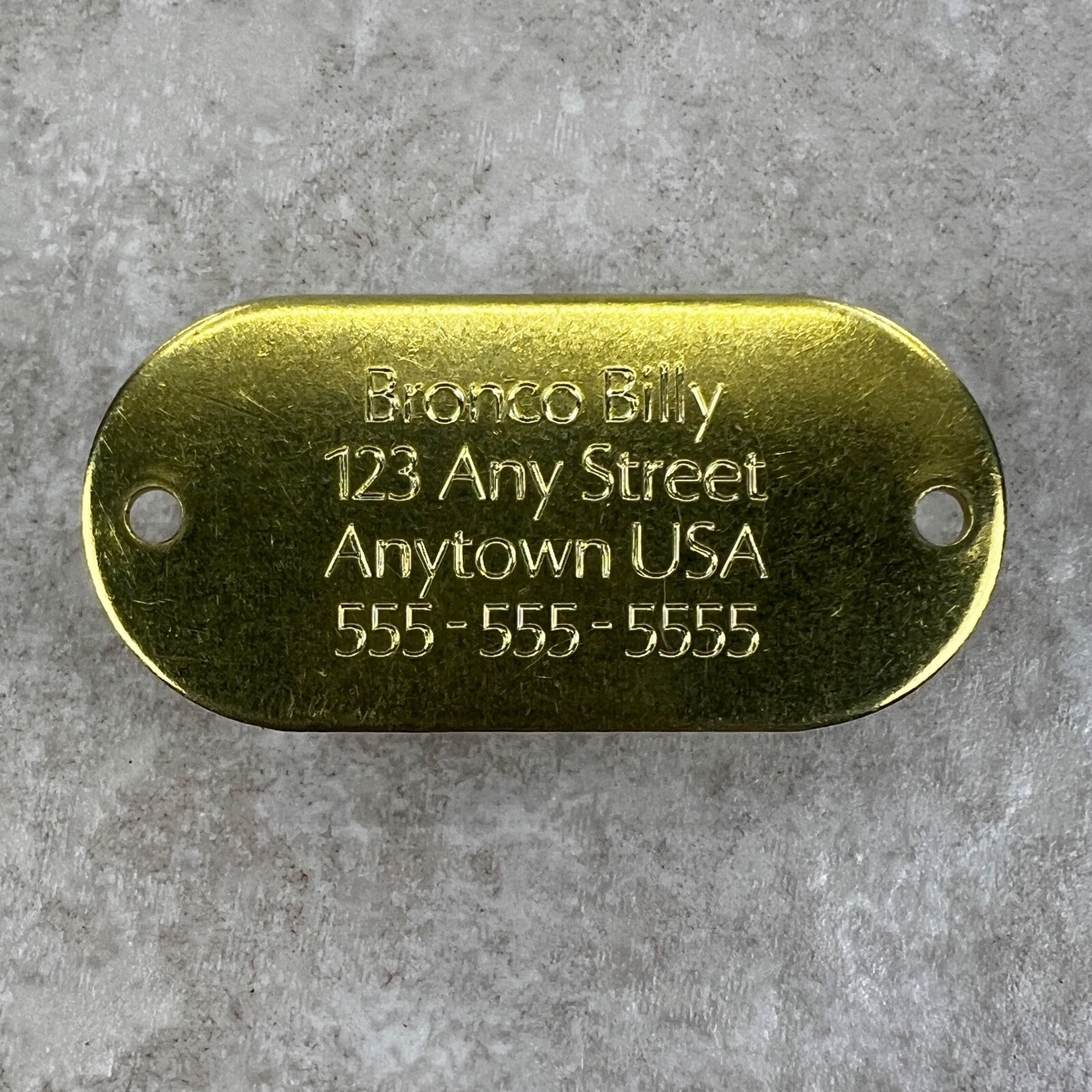 Custom Engraved Tags Personalized Name Plate Tags NAME PLATE BRASS RUSTIC MEDIUM
