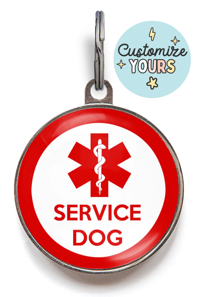 Service Dog Tag – Medical Alert Pet ID for Working Dogs – Durable & Waterproof