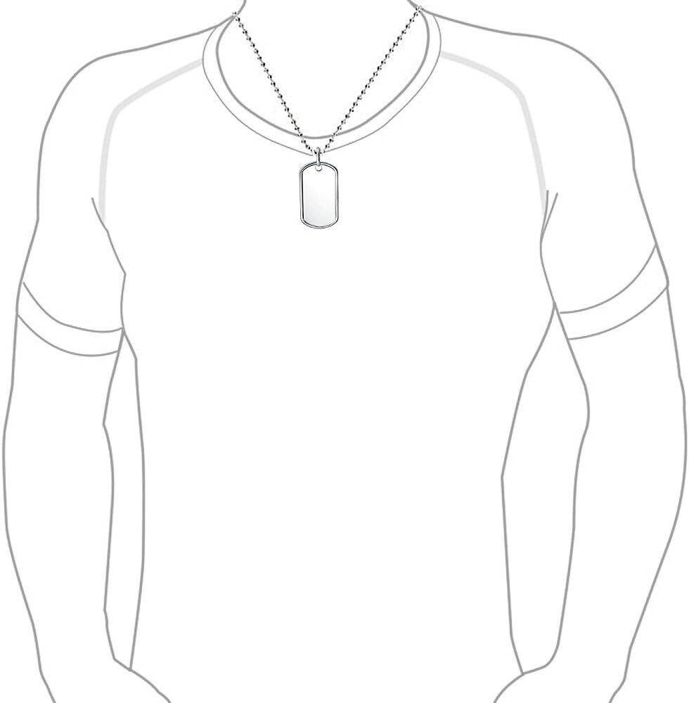 Personalized Dog Tag Pendant Necklace – Hypoallergenic Sterling Silver – 18 Inch
