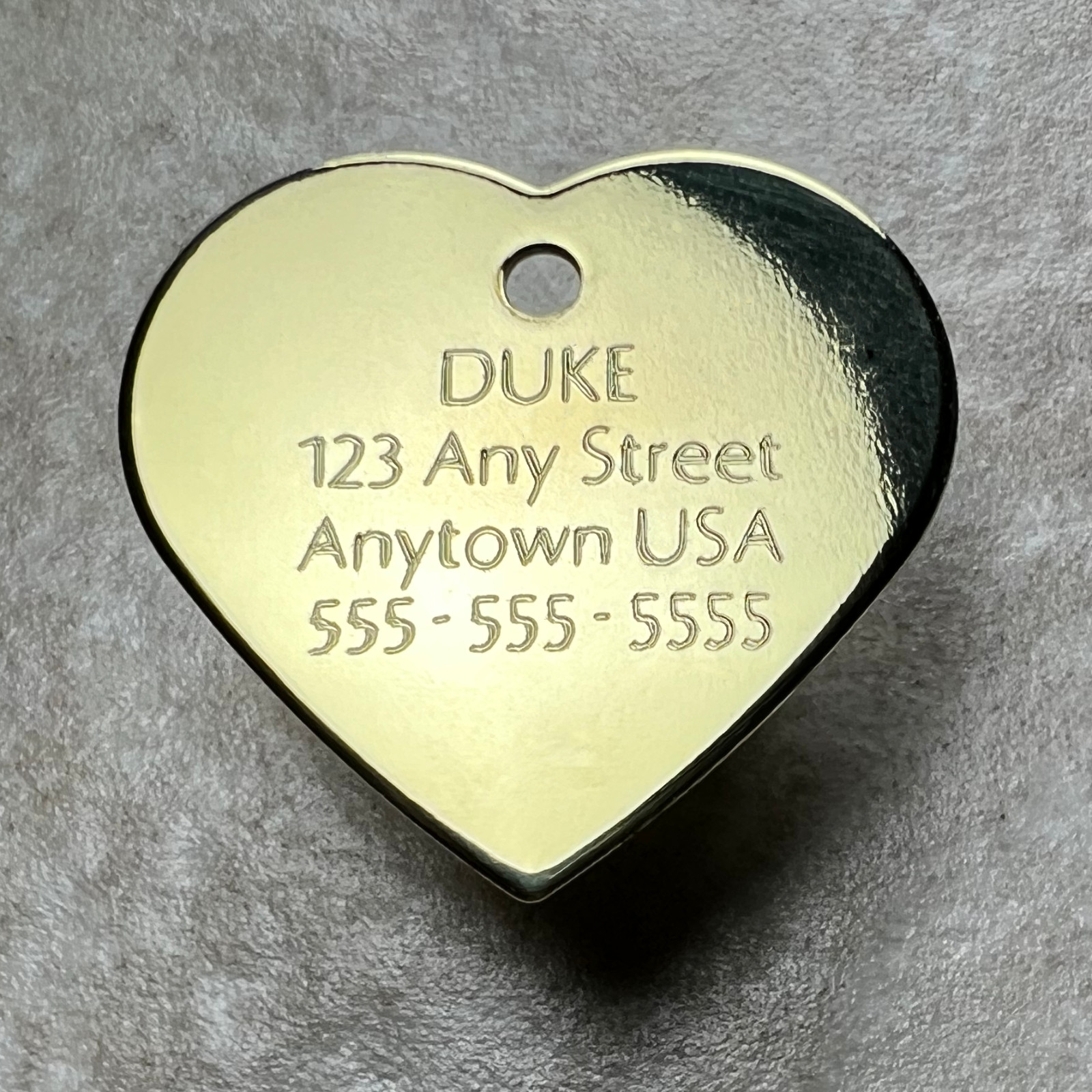Custom Engraved Dog Tags Personalized Dog Collar Pet Tags Bone Pet BRASS HEARTS