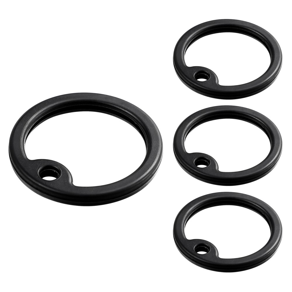 4Pcs Durable Silicone Pet Tag Silencers Noise Reducing Dog Accessories Black