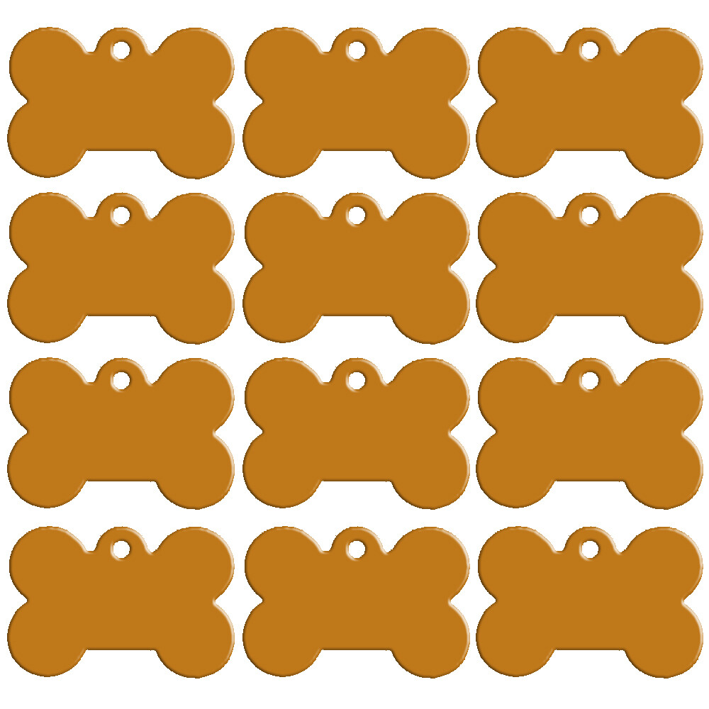 100pcs Wholesale Dog Tag Bone Shape Blank Anodized Aluminum Bulk Pet Tags S M L