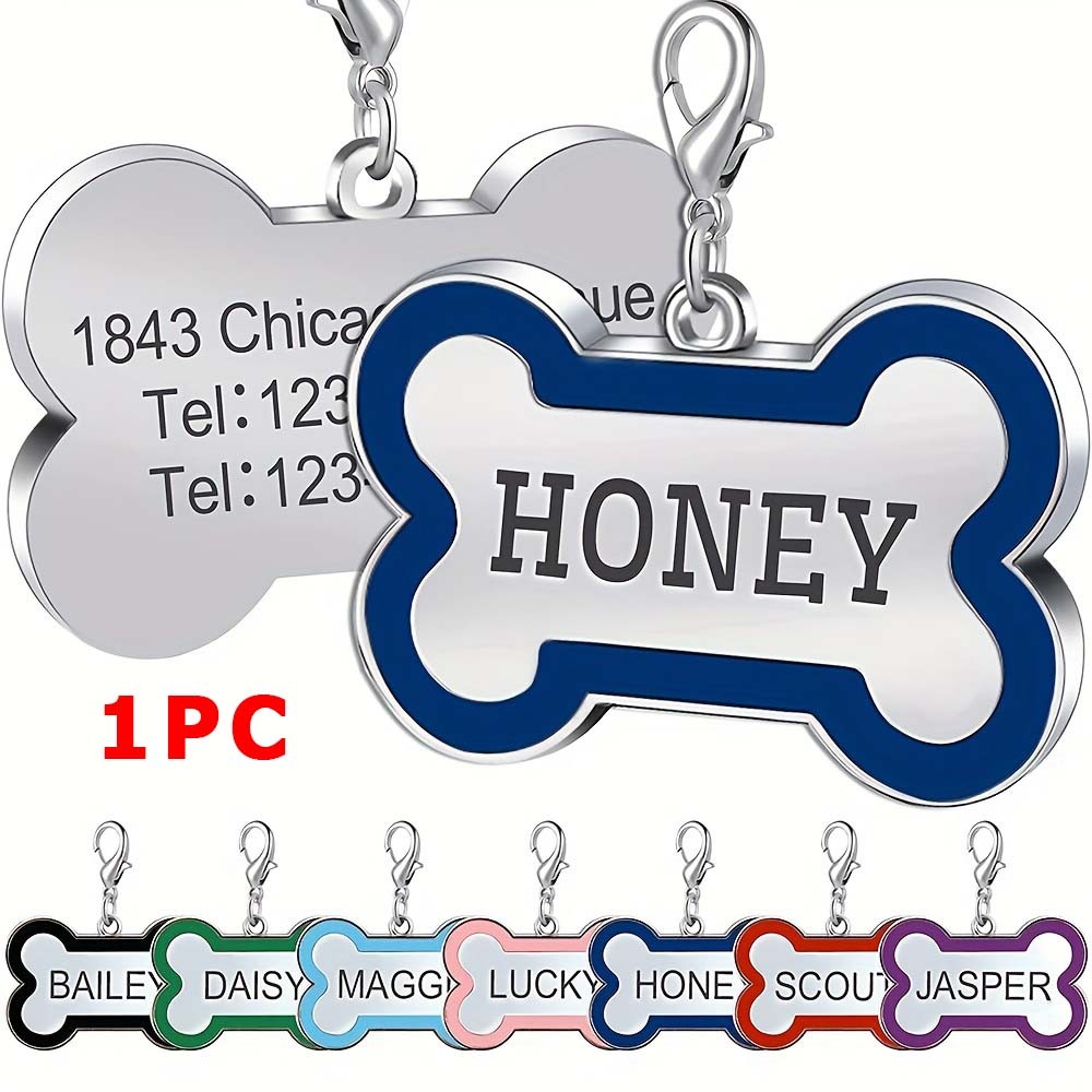 Customizable Durable High-Quality Secure Smooth Custom Engraved Metal Pet ID Tag