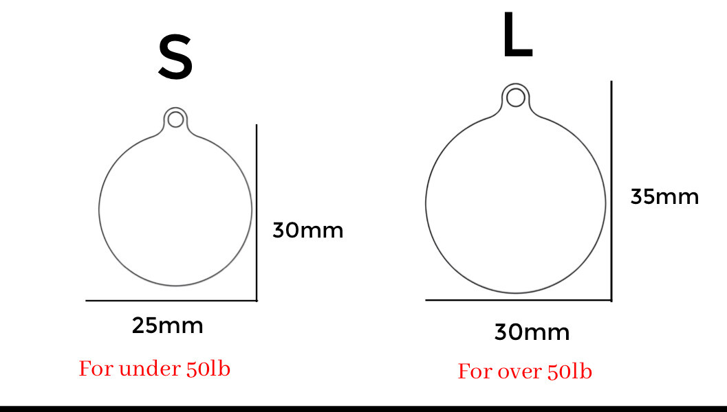 Dog Tags,Stainless Steel Charm,Personalized Engraved Pet ID Tags,Round Shape
