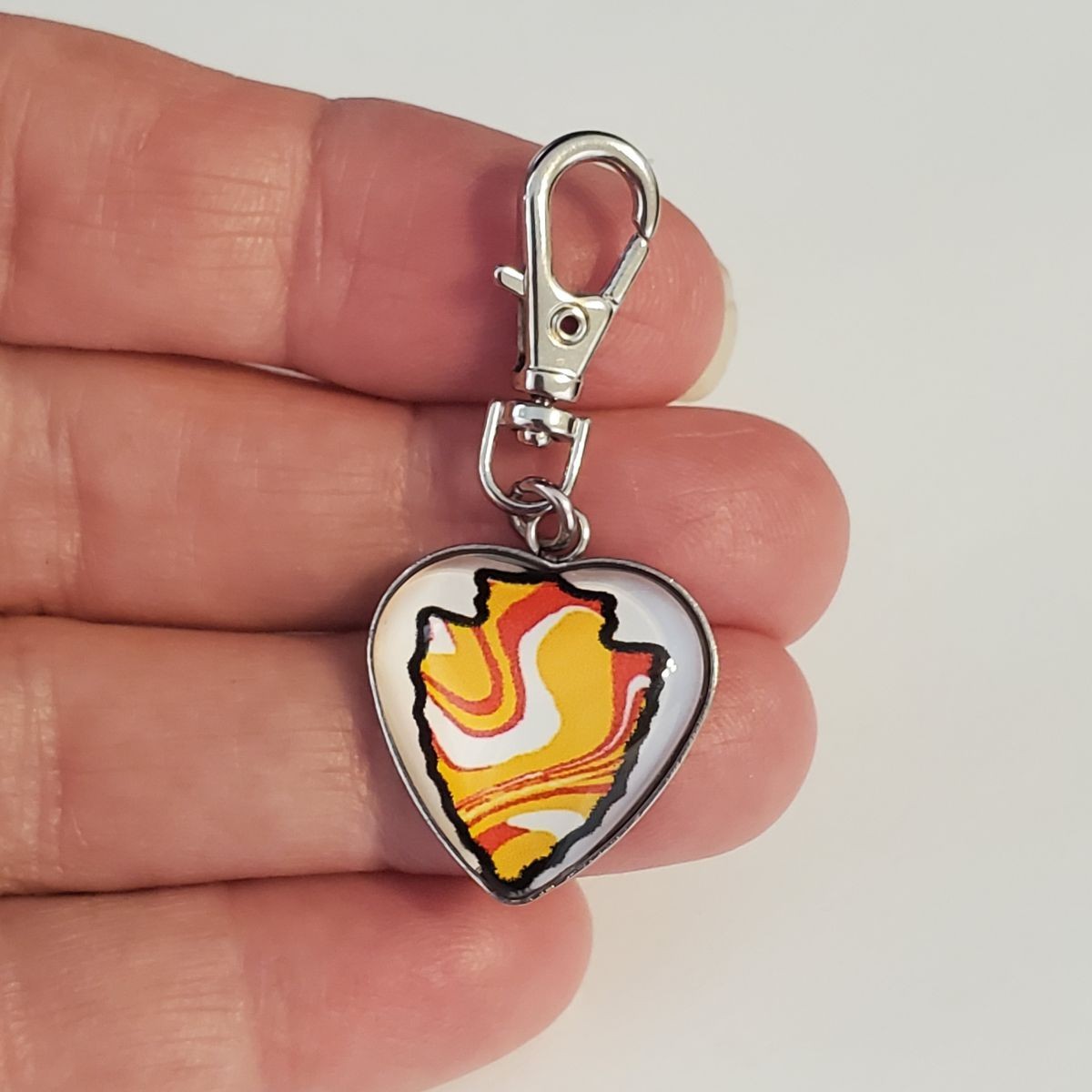 KC KANSAS CITY CHIEFS FOOTBALL BAG CHARM ZIPPER PULL PURSE WALLET DOG CAT COLLAR