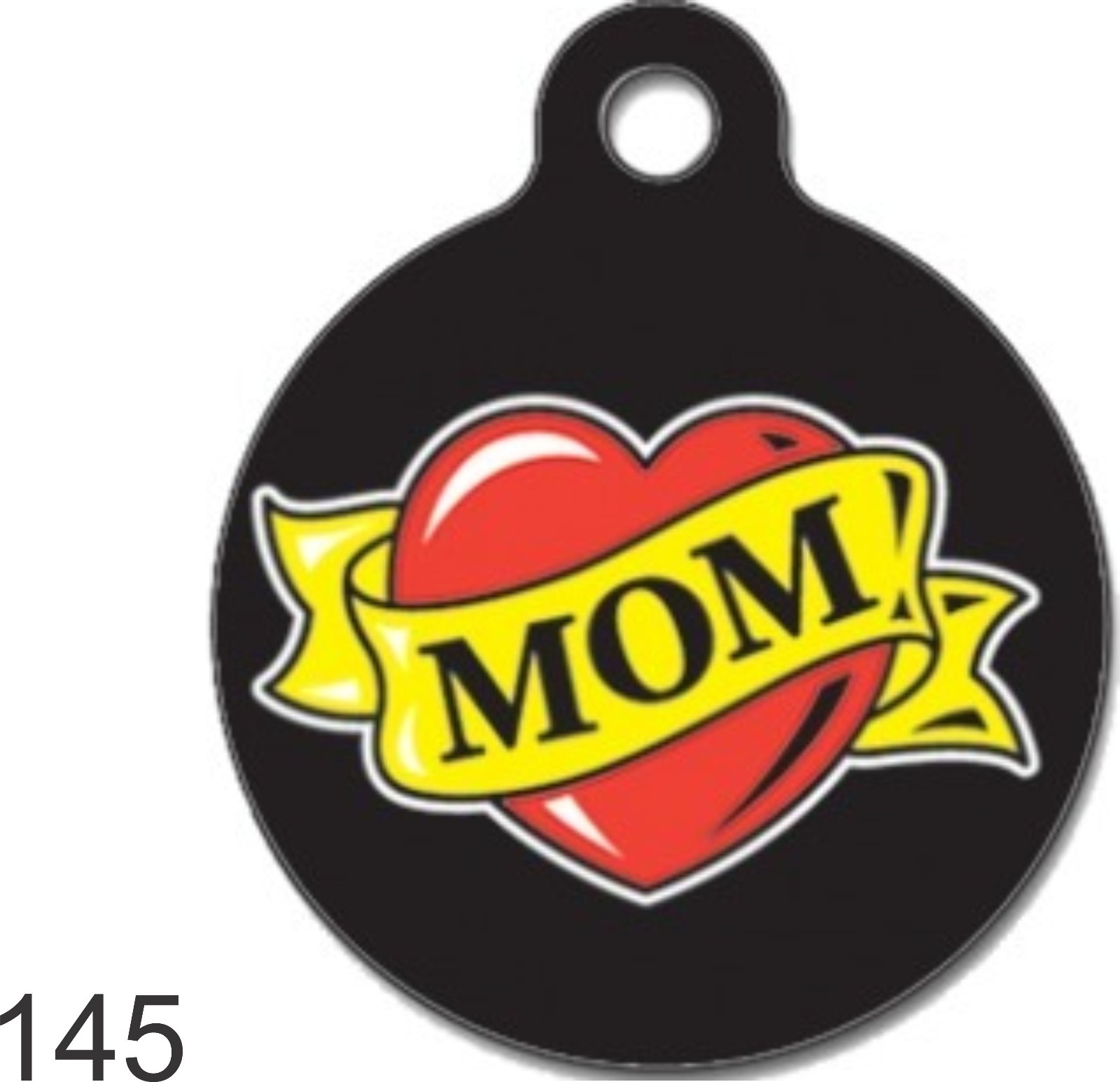 Pet Tags Personalized Pet ID tag for Dog and Cat ROUND Tag unique PINK Heart