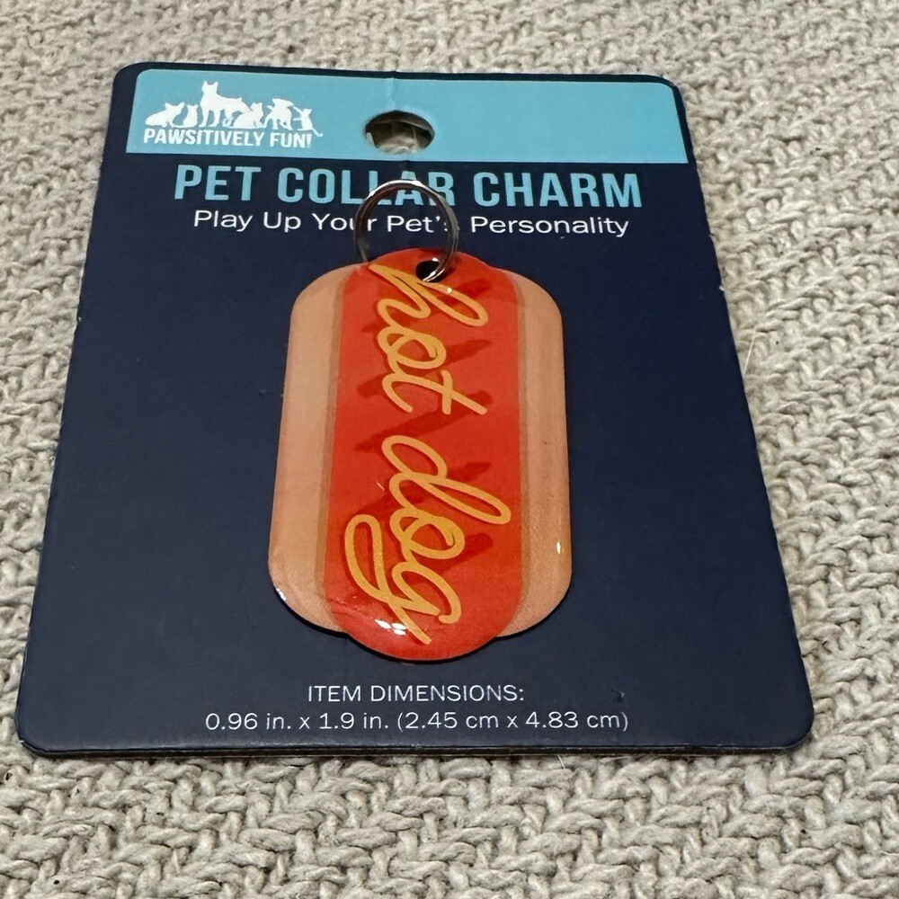 Hot Dog Pet Collar Charm NWT Dachshund Wiener Doxie Puppy Adorable Gift