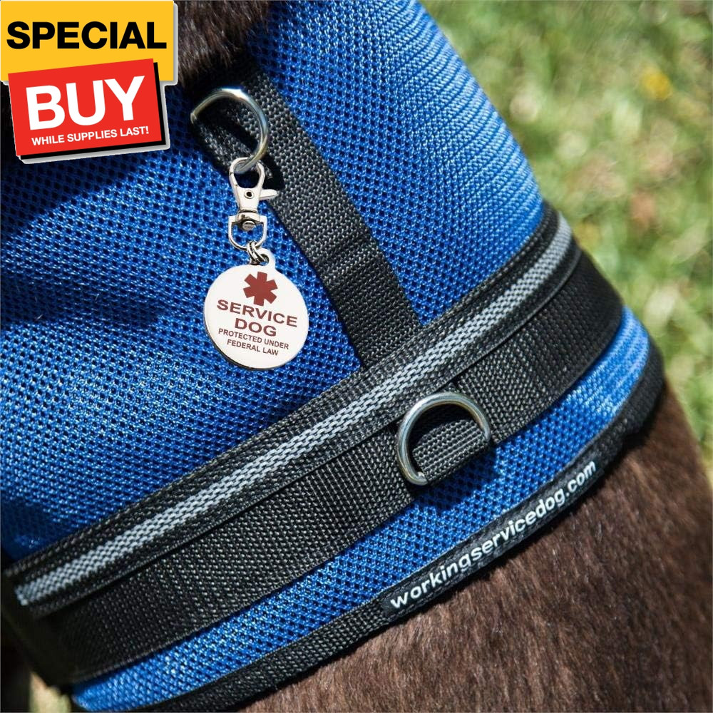 Service Dog Tag | Double Sided Federal Protection with Medical Alert Symbol |Inc