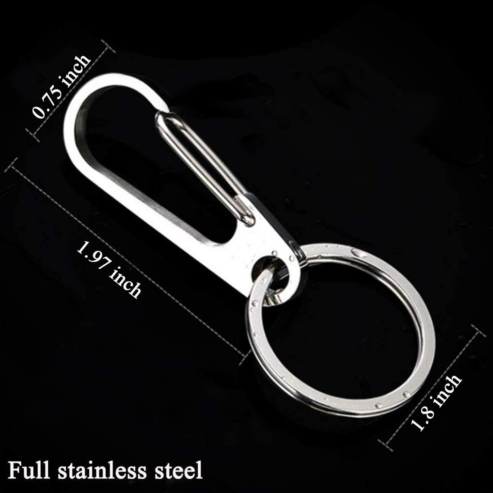 2PCS XL Stainless Steel Dog Tag Clips Quick ID Tag Holder for Collars & Harness