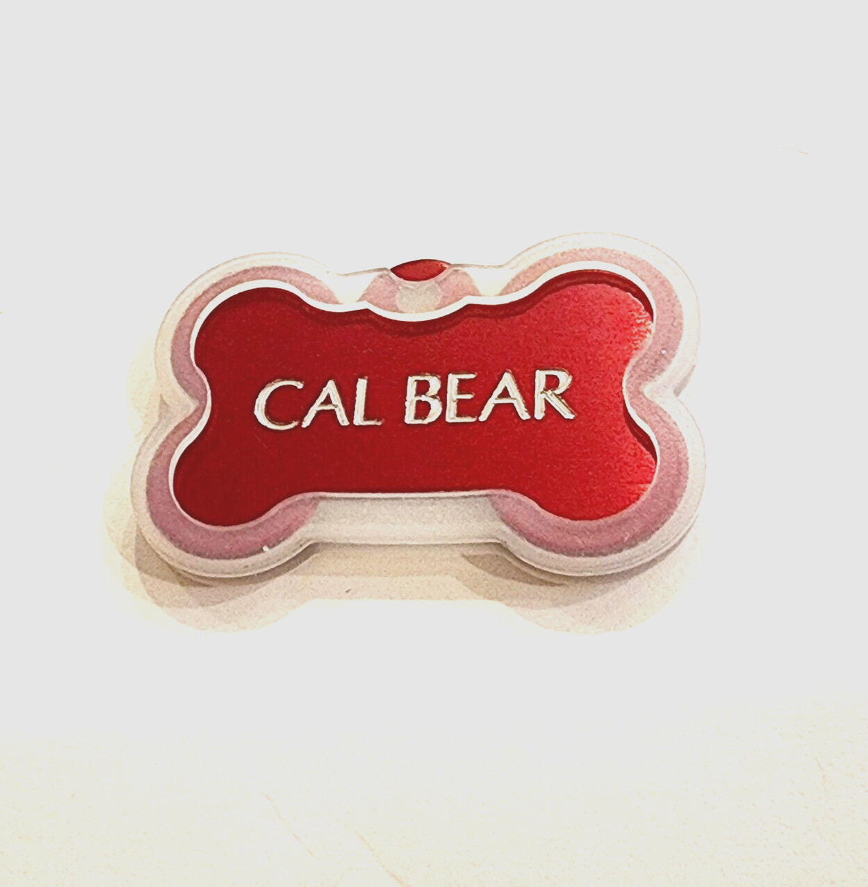 CUSTOM ENGRAVED PET TAG RED BONE SHAPE WITH SILENCER DOG PERSONALIZED TAGS