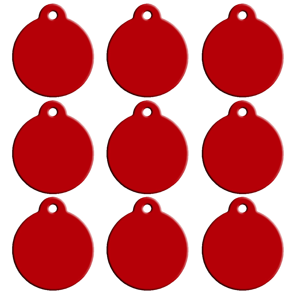 100pcs Whosale Aluminum Blank Dog ID Tags Personalized Round Shape Tag 9 Colors
