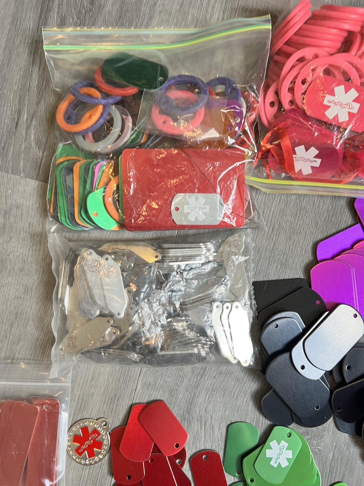 Wholesale Lot Blank Medical ID Tags Pet Tags Bands And More 800 Plus