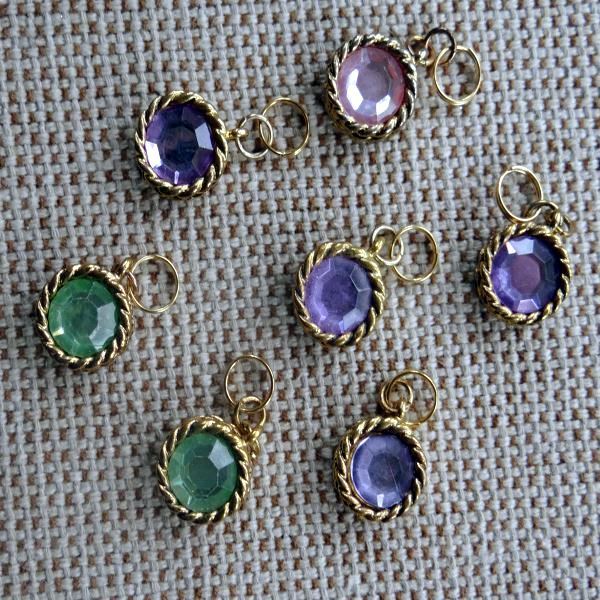 Round Crystal Gem Metallic Dog Collar Charm Bark Avenue