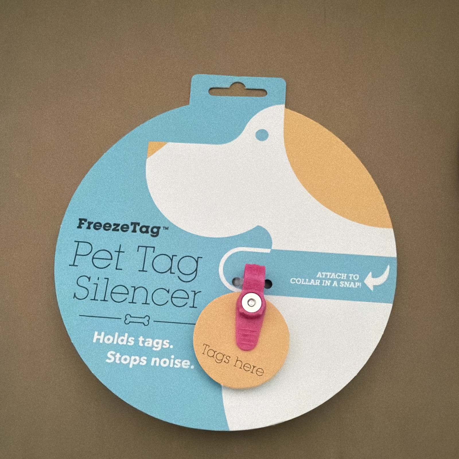 Dog Tag Silencer and Connector, Pink