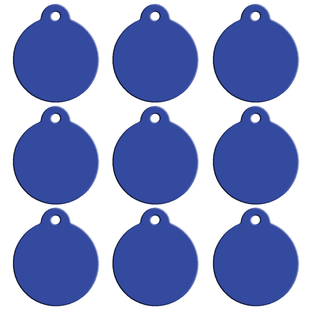 100pcs Whosale Aluminum Blank Dog ID Tags Personalized Round Shape Tag 9 Colors