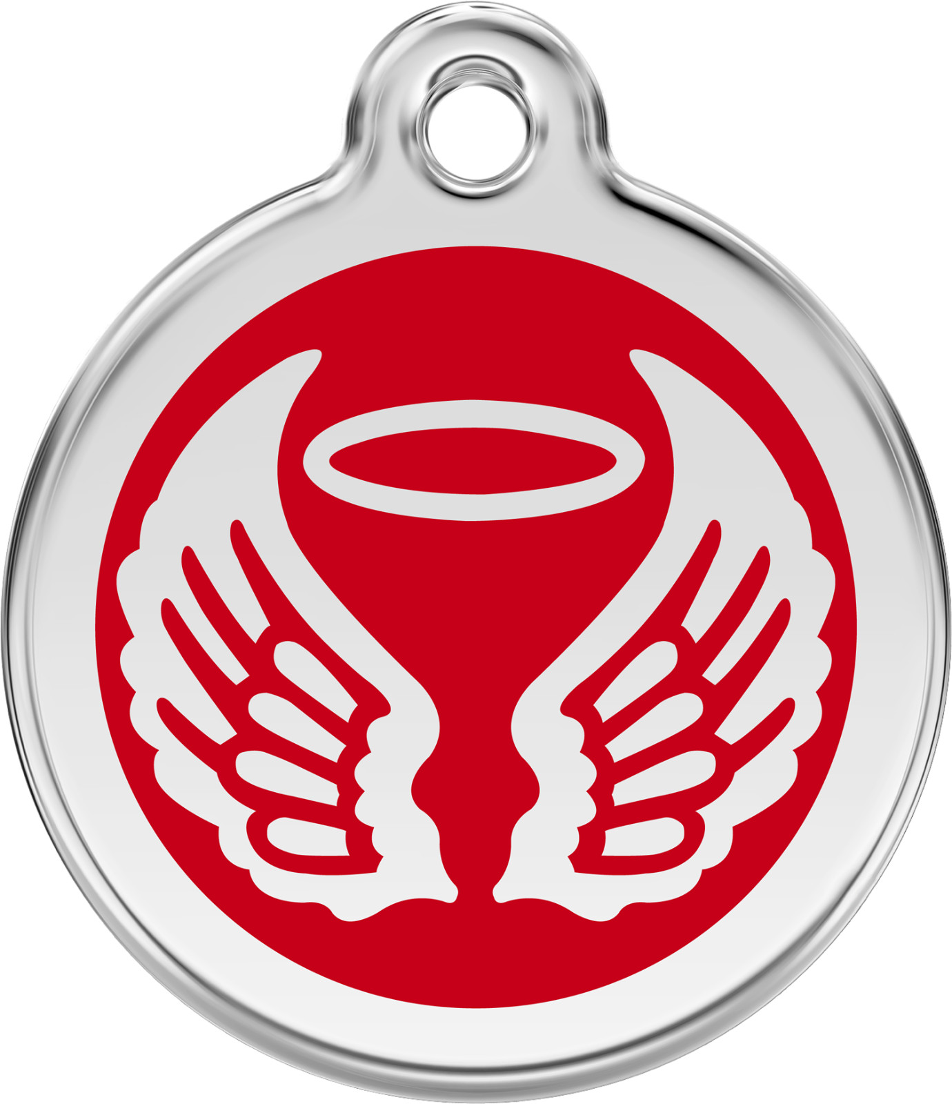 Steel Red Dingo Angel ID Dog Tag Black Purple Blue Green Yellow Orange Red Pink