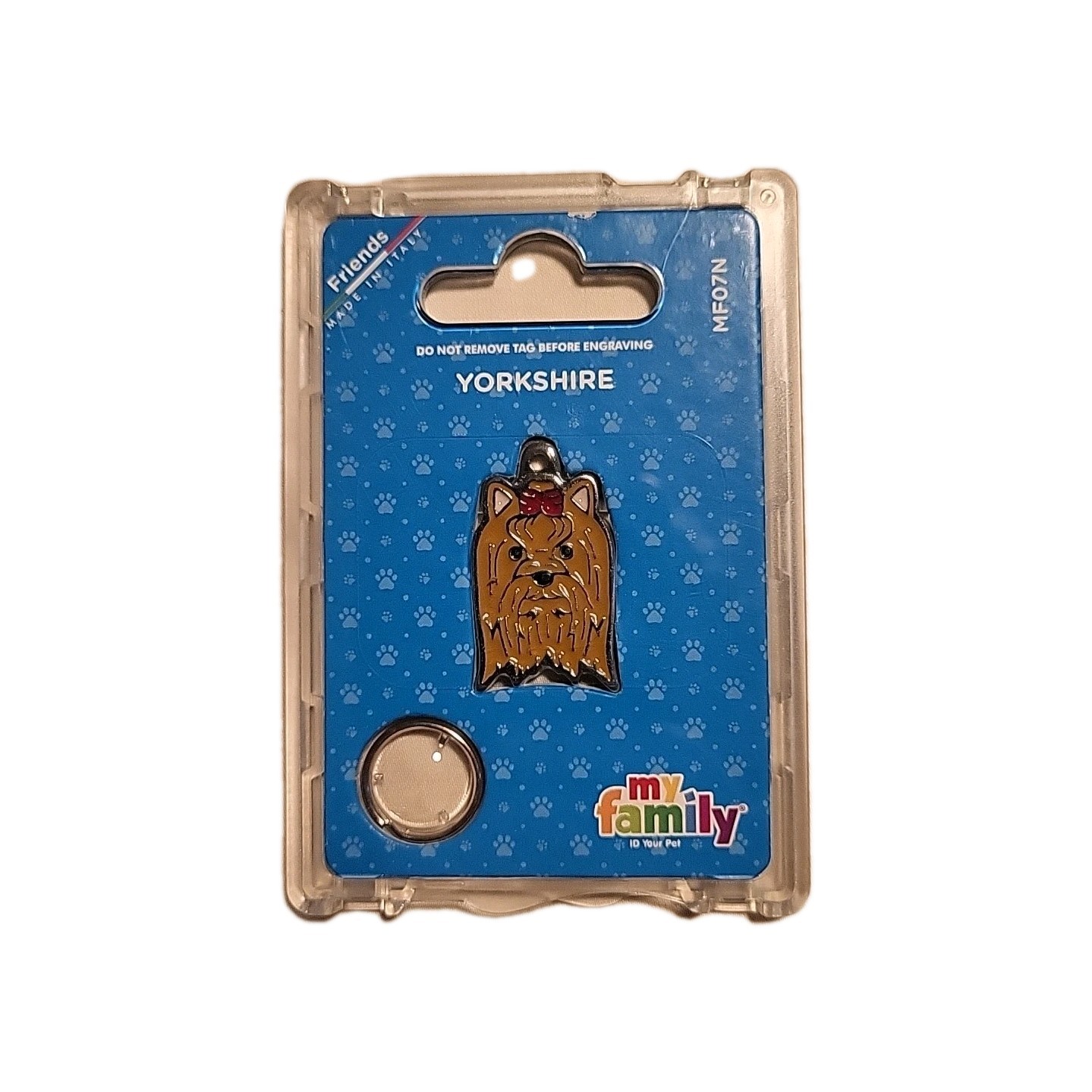YORKSHIRE Dog ID Tag MF07N My Family Tag Can Be Engraved Personalized