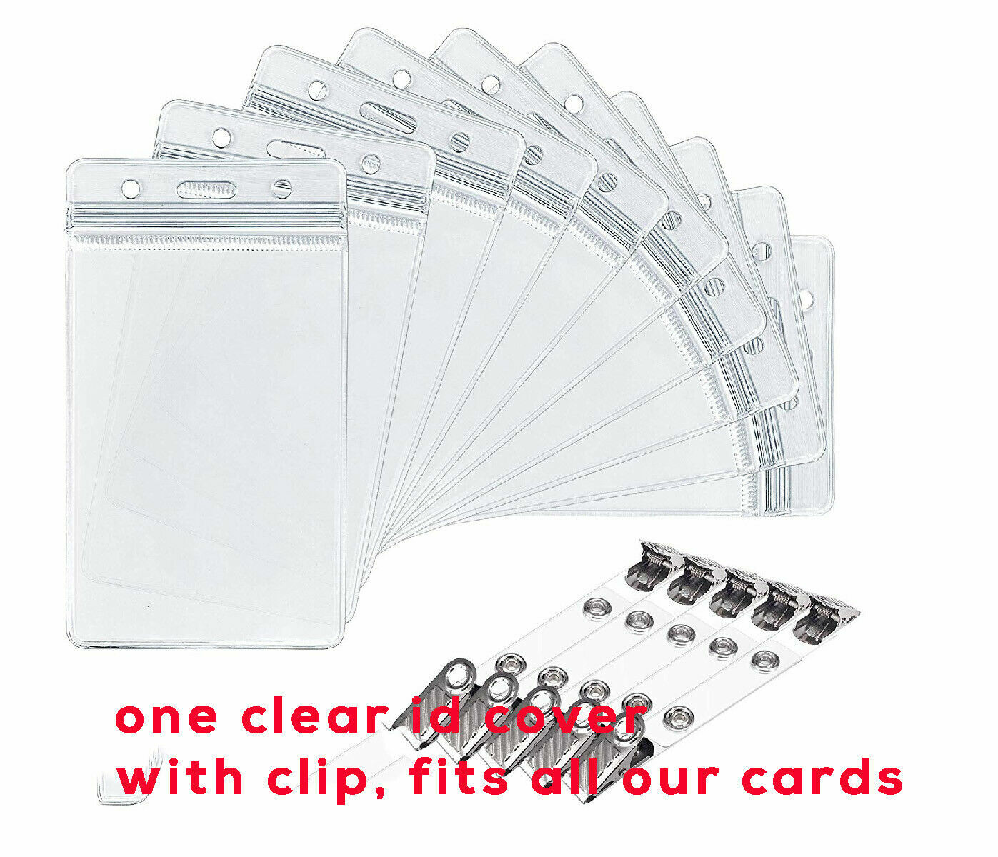 VERTICAL ID CARD BADGE HOLDER AND CLIP FOR SERVICE DOG ID CARD ADA