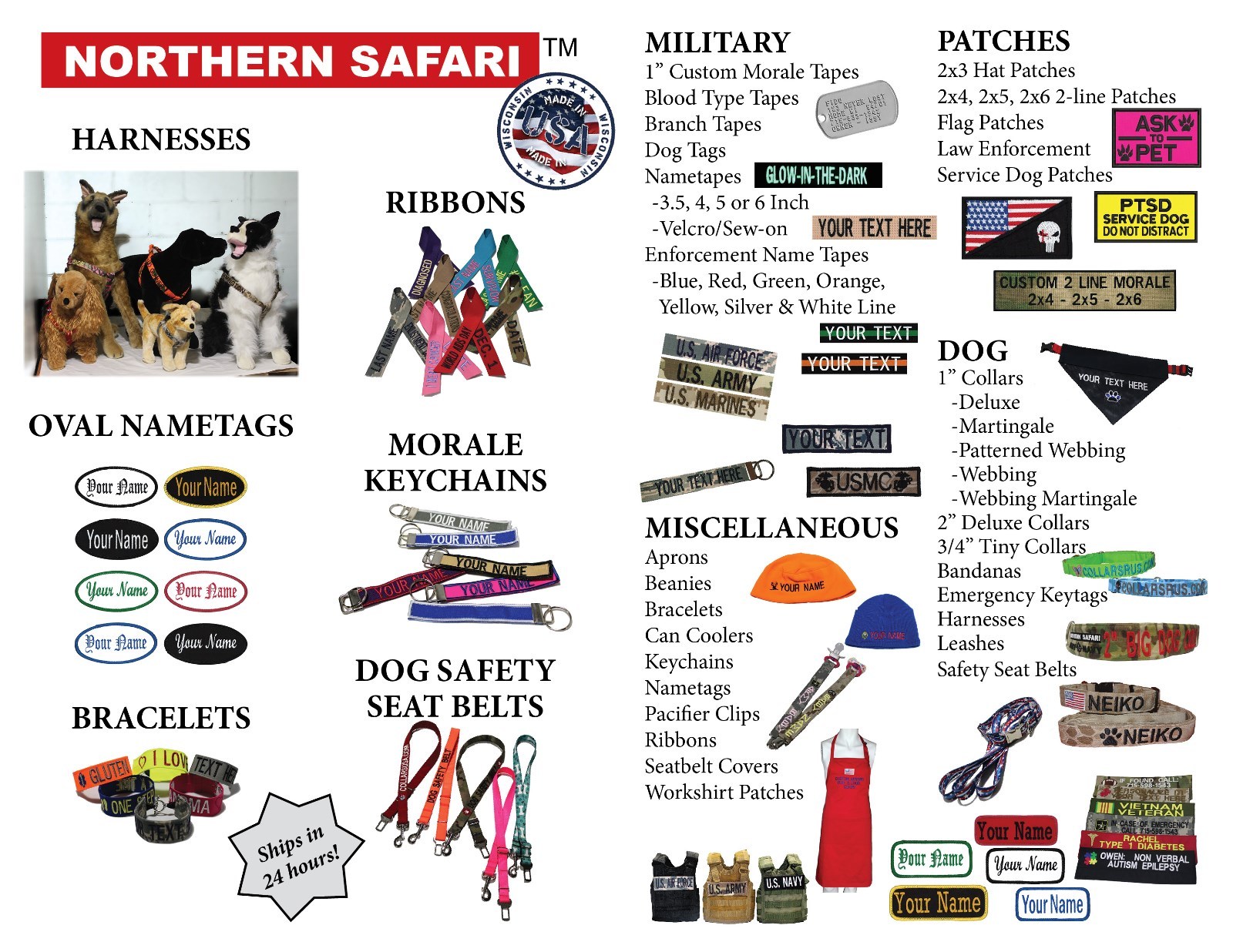 NORTHERN SAFARI™ Military Dog Tags SAME day ship!