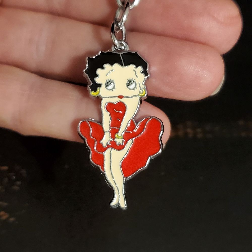 BETTY BOOP BAG CHARM ZIPPER PULL PURSE BACKPACK WALLET GYM BAG PET DOG COLLAR