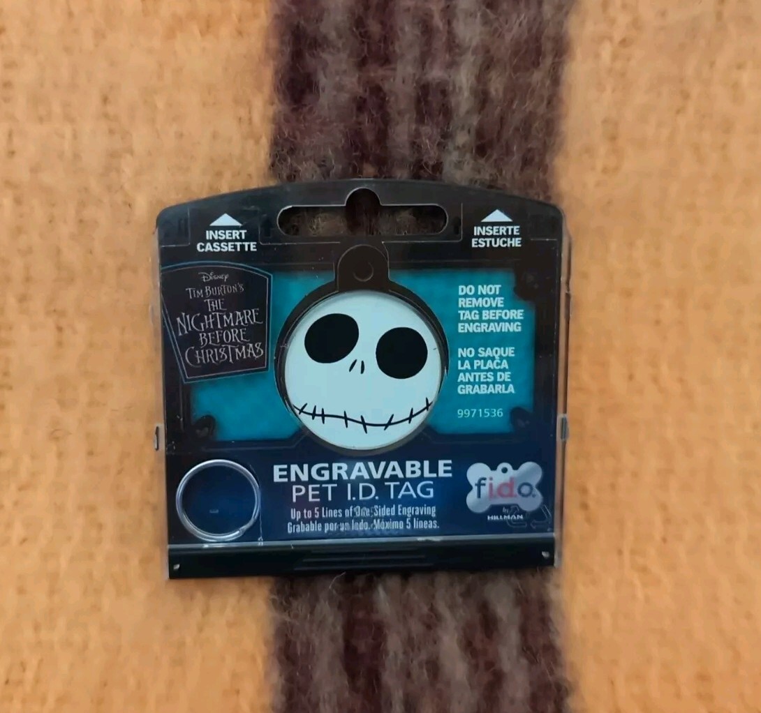 NEW – FIDO ENGRAVABLE PET I.D. TAG – Nightmare Before Christmas