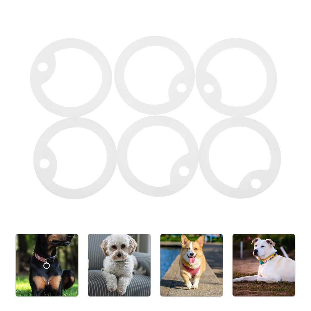 12 Pcs Glow-in-the-dark Pet ID Tag Protector Noise-reducing Silencers for