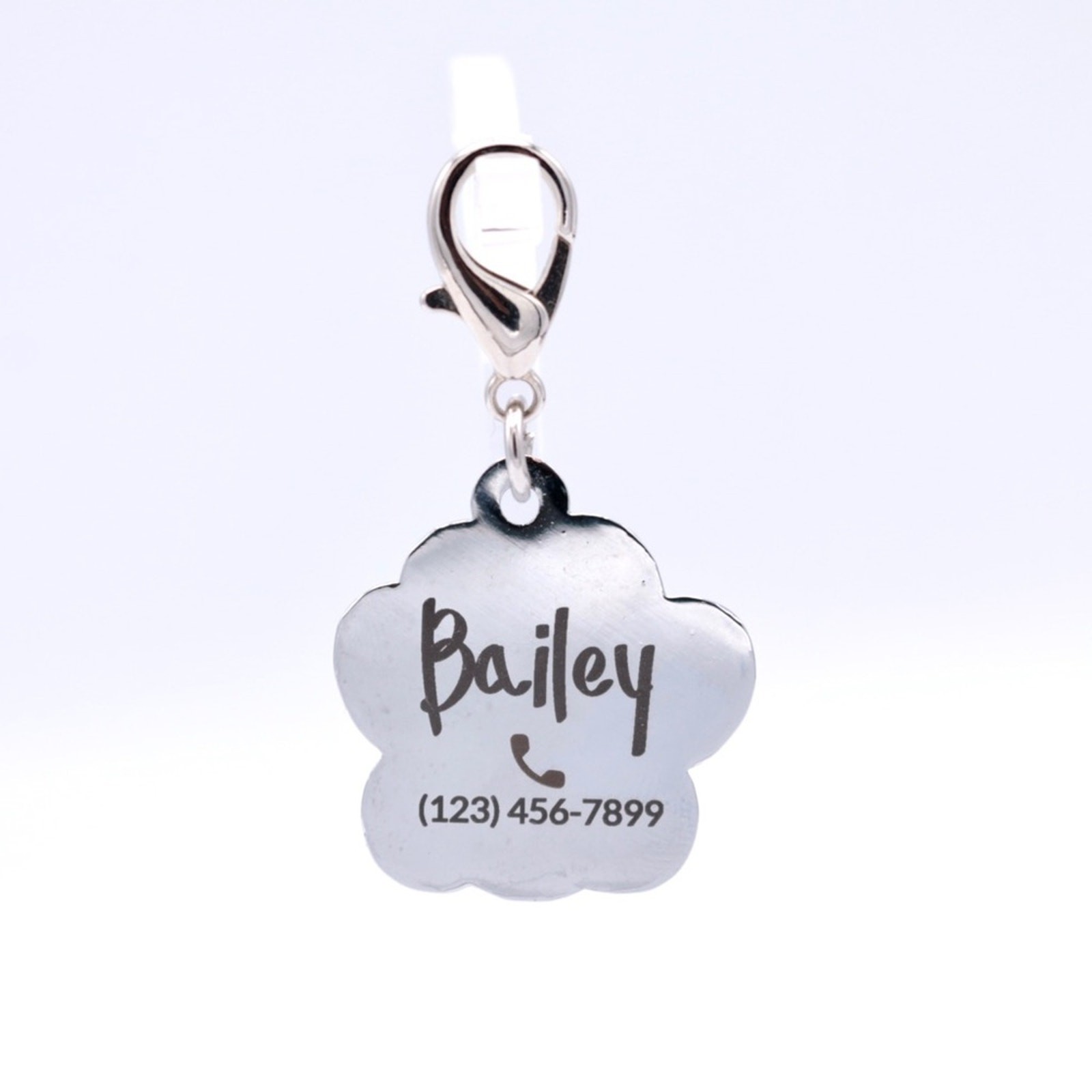 Personalized Engraved Metal Dog Paw Name, ID Tag, QR Code Powered By ScanKeep