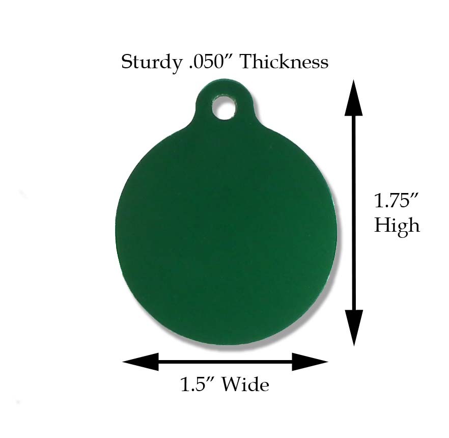 Large Round Disk Pet Dog ID Tags-Custom Engraved Identification Name Tag 11 Colr