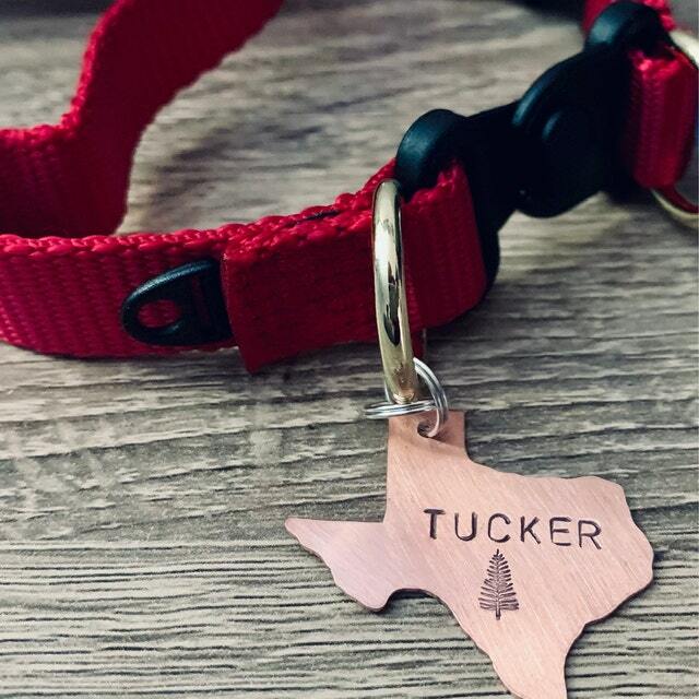 State of Texas | Dog Pet Name Custom Engraved Personalized Cute ID Tag for Dogs