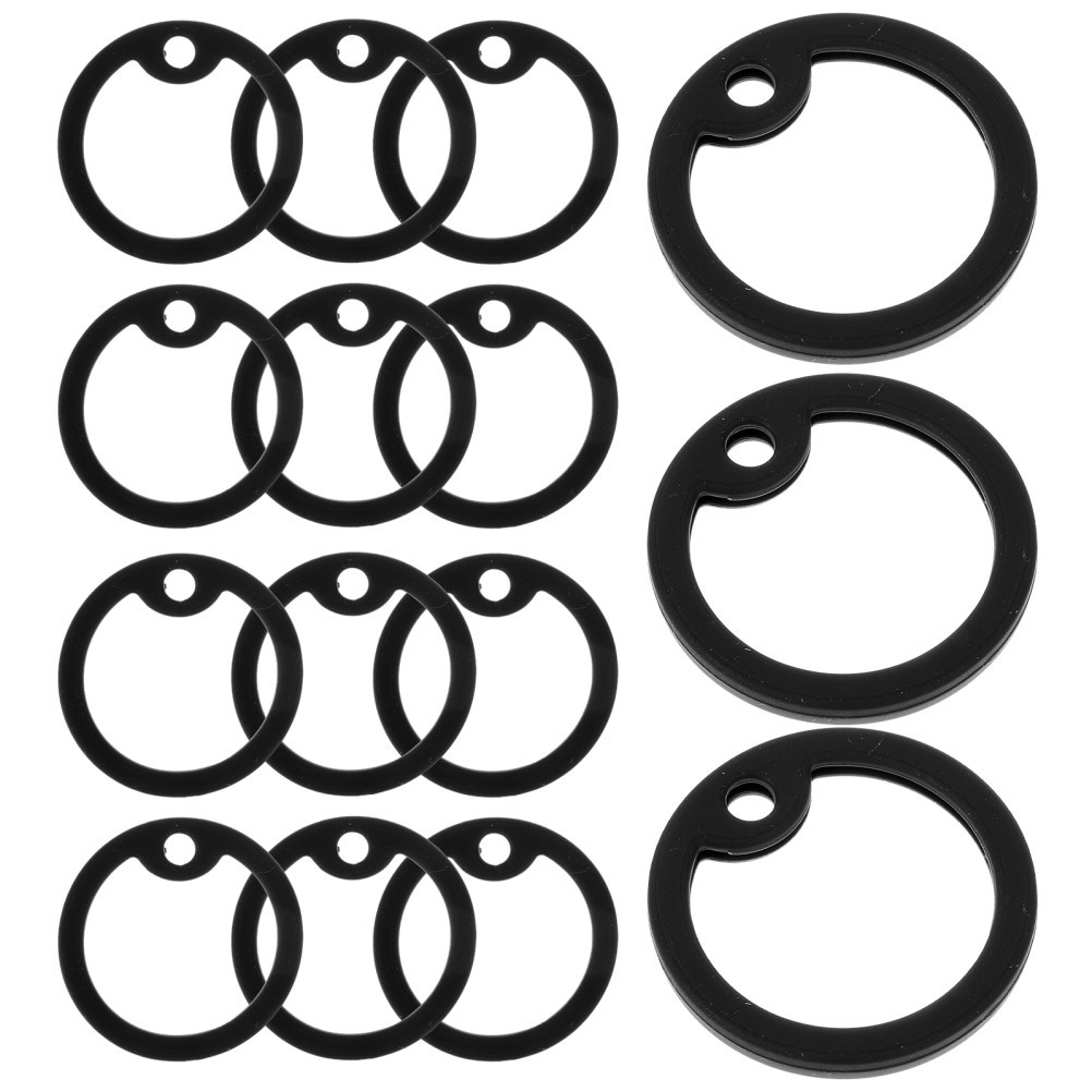 15Pcs Black Silicone Dog Tag Rings Durable Silencers to Mute Metal Tag Clanking