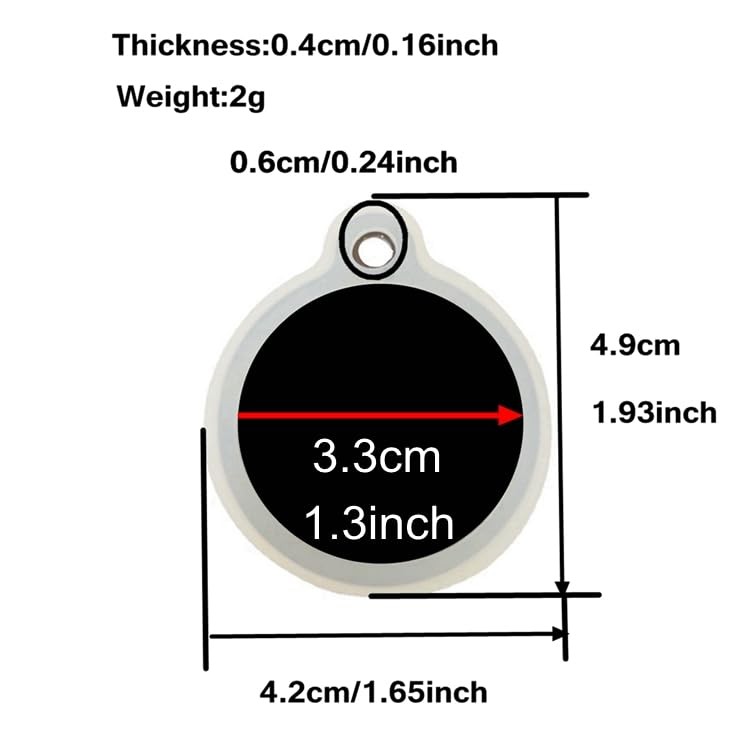 Dog Tag Silencer, Extra Large Silicone Round Protector for Pet ID Tags, 6 Pie…