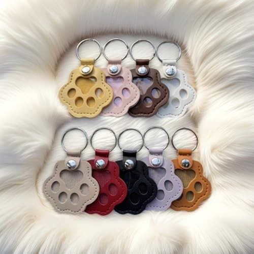 3Pcs Paw Print Pet Hair Memorial Keychain Keepsake
